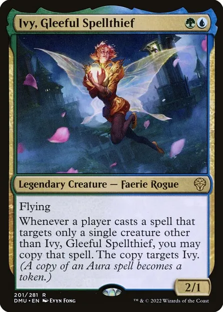 Ivy, Gleeful Spellthief, Magic card DMU 201 — Dominaria United set