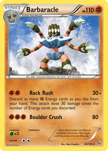 Barbaracle, Pokémon card FLF 49 — Flashfire set