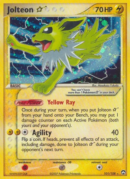 Jolteon ☆, Pokémon card PK 101 — Power Keepers set