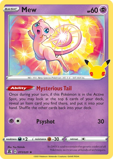 Mew, Pokémon card CEL 11 — Celebrations set