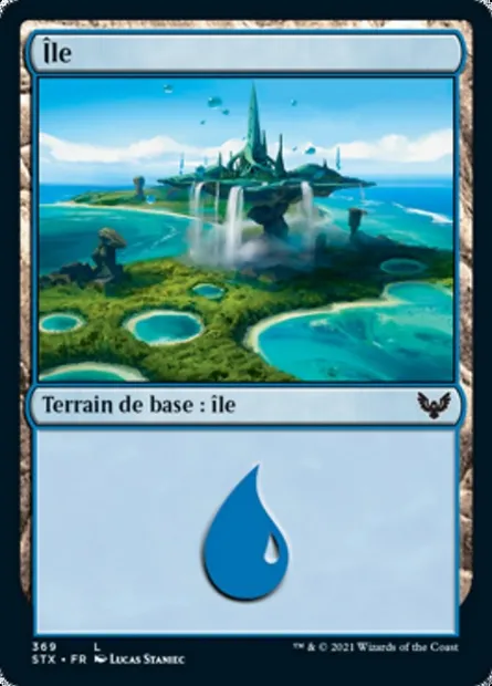 Île, carte Magic STX 369 — extension Strixhaven: l'Académie des Mages