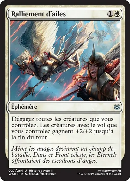 Ralliement d'ailes, carte Magic WAR 27 — extension La guerre des Planeswalkers