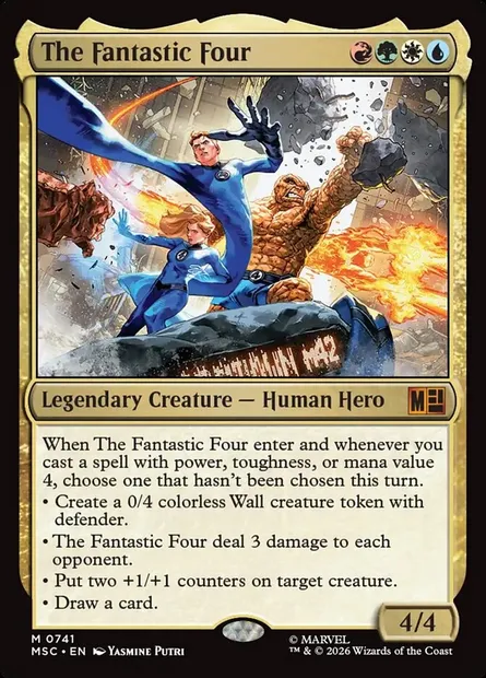 The Fantastic Four, Magic card MSC 741 — Marvel Super Heroes Commander set