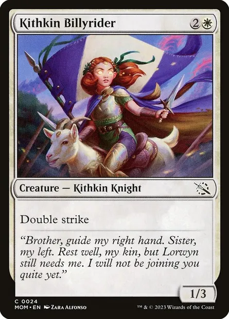 Kithkin Billyrider, Magic card MOM 24 — March of the Machine set
