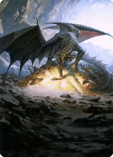 Ancient Copper Dragon // Ancient Copper Dragon, Magic card ACLB 4 — Battle for Baldur's Gate Art Series set