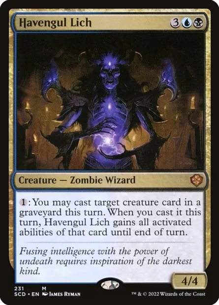 Havengul Lich, Magic card SCD 231 — Starter Commander Decks set