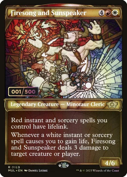 Firesong and Sunspeaker, Magic card MUL 169z — Multiverse Legends set