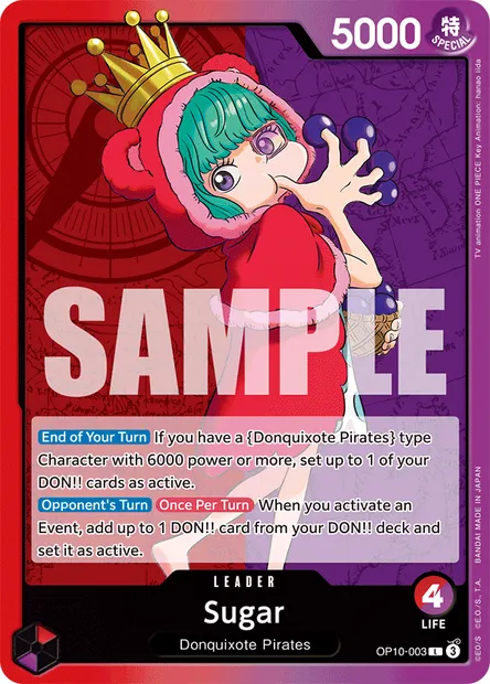 Sugar, One Piece card OP10-003 — ROYAL BLOOD set