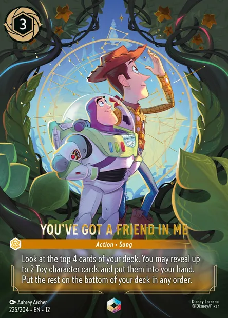 You've Got a Friend in Me, Disney Lorcana card CH12-225 — Wilds Unknown set