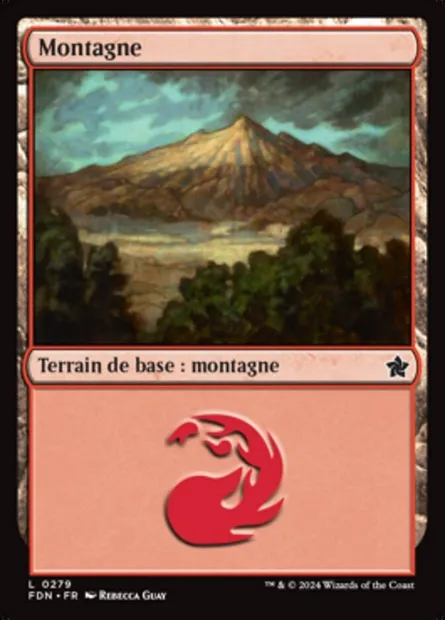 Montagne, carte Magic FDN 279 — extension Foundations
