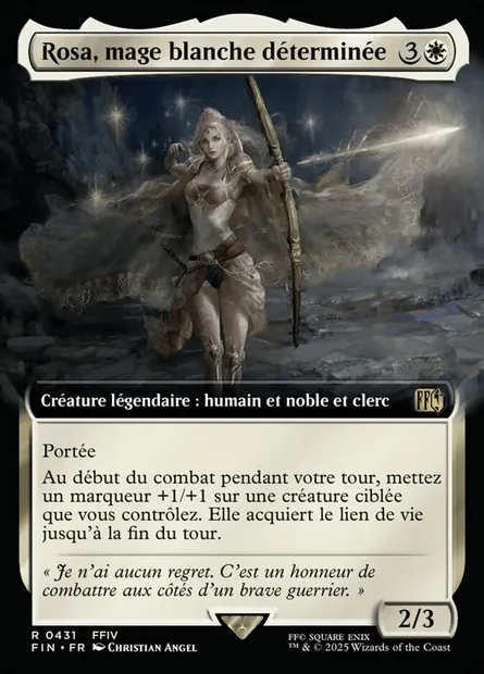 Rosa, mage blanche déterminée, carte Magic FIN 431 — extension Final Fantasy