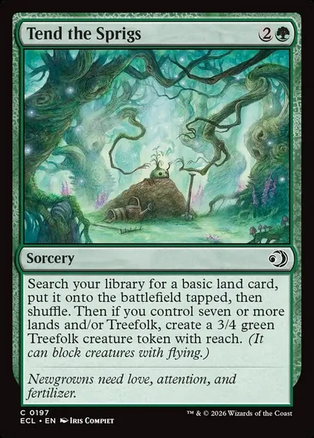 Tend the Sprigs, Magic card ECL 197 — Lorwyn Eclipsed set