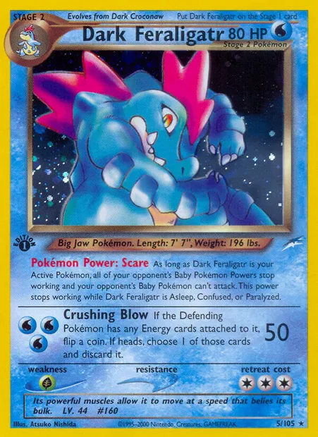 Dark Feraligatr, Pokémon card NDE 5 — Neo Destiny set