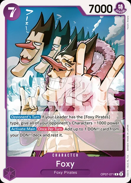 Foxy, One Piece card OP07-071 — 500 YEARS IN THE FUTURE set