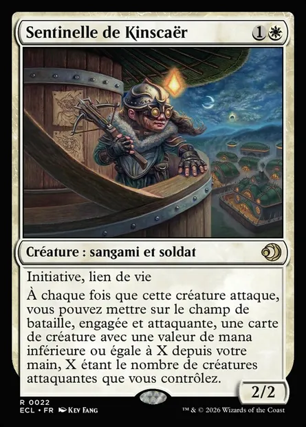 Sentinelle de Kinscaër, carte Magic ECL 22 — extension Lorwyn Eclipsed