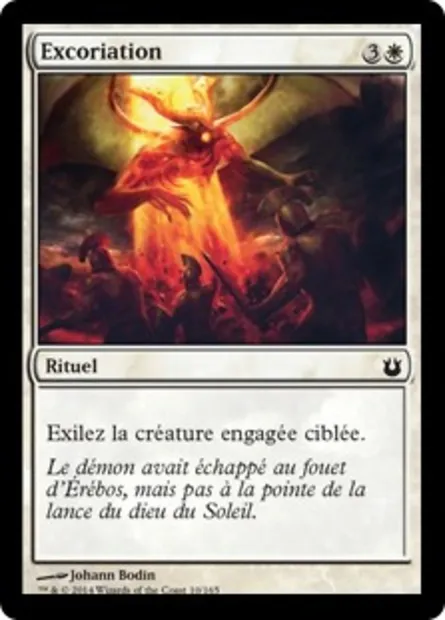 Excoriation, carte Magic BNG 10 — extension Créations divines