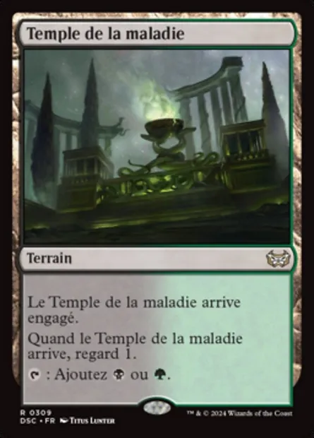 Temple de la maladie, carte Magic DSC 309 — extension Duskmourn: House of Horror Commander