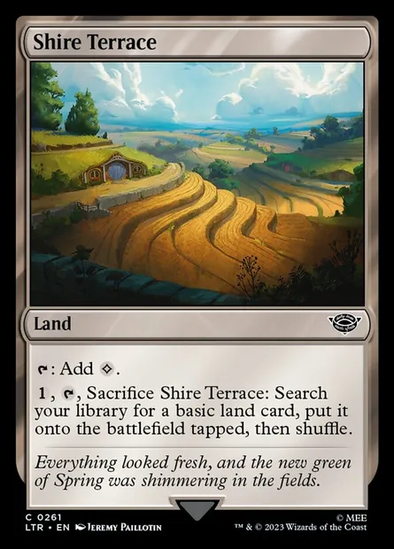 Shire Terrace, Magic card LTR 261 — The Lord of the Rings: Tales of Middle-earth set