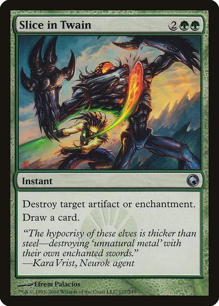 Slice in Twain, Magic card SOM 127 — Scars of Mirrodin set