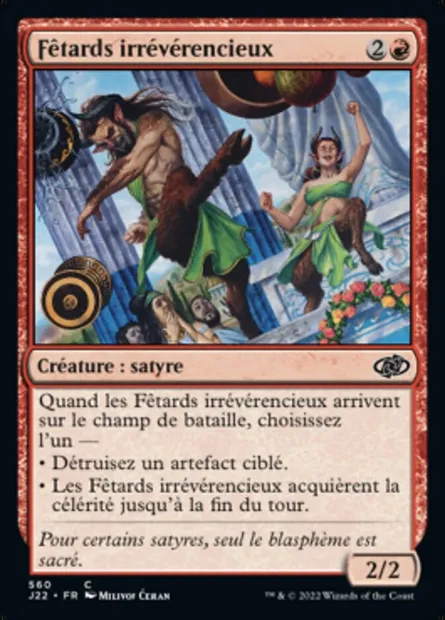 Fêtards irrévérencieux, carte Magic J22 560 — extension Jumpstart 2022