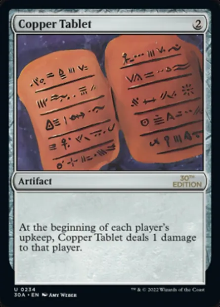 Copper Tablet, Magic card 30A 234 — 30th Anniversary Edition set