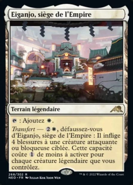 Eiganjo, siège de l'Empire, carte Magic NEO 268 — extension Kamigawa: La Dynastie Néon