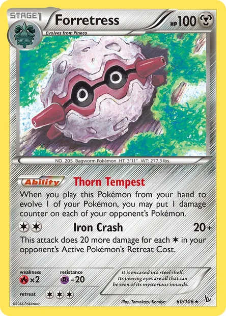 Forretress, Pokémon card FLF 60 — Flashfire set