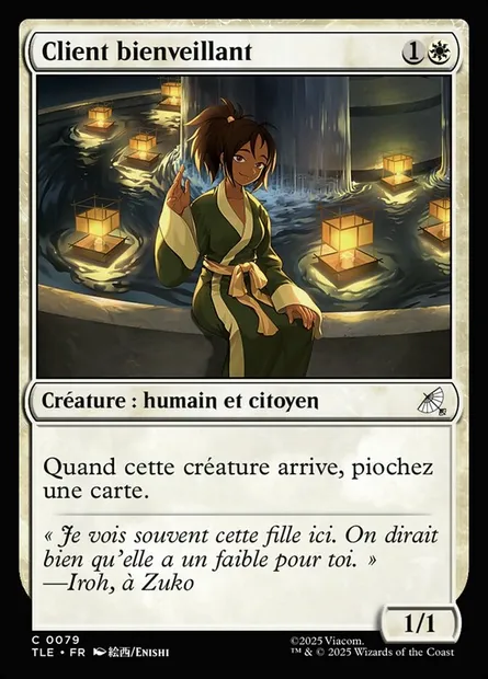 Client bienveillant, carte Magic TLE 79 — extension Avatar: The Last Airbender Eternal