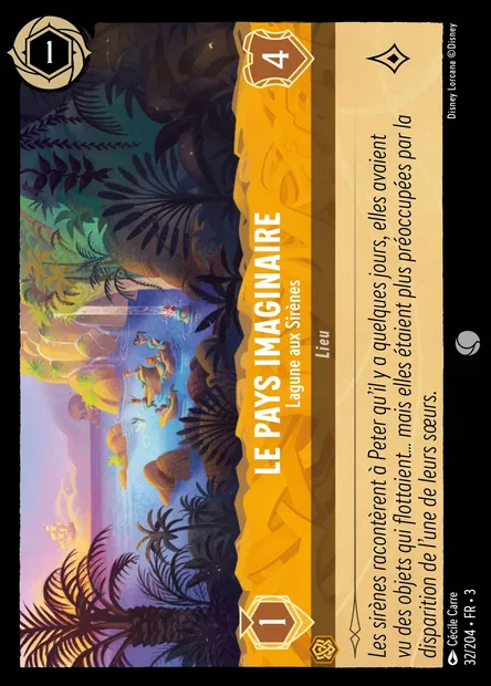 Le Pays Imaginaire - Lagune aux Sirènes, carte Disney Lorcana CH3-032 — extension Les Terres d'Encres