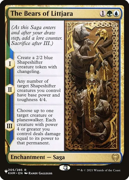 Les ours de Littjara, carte Magic PLST KHM-205 — extension The List