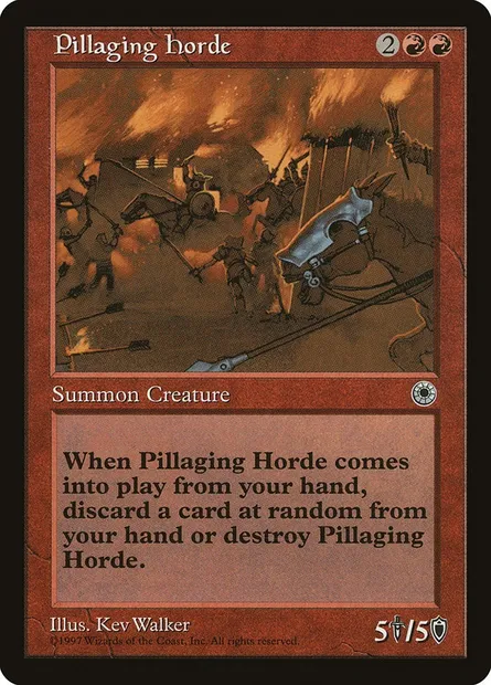 Pillaging Horde, Magic card POR 142 — Portal set