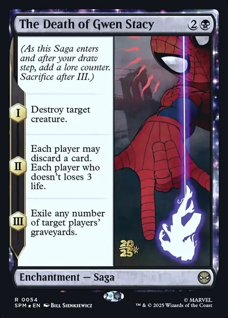 The Death of Gwen Stacy, Magic card PSPM 54s — Marvel's Spider-Man Promos set