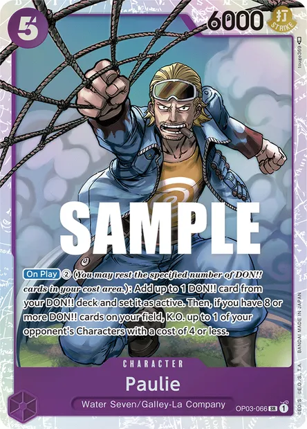 Paulie, carte One Piece OP03-066 — extension PILLARS OF STRENGTH