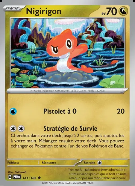 Nigirigon, carte Pokémon PAR 141 — extension Faille Paradoxe