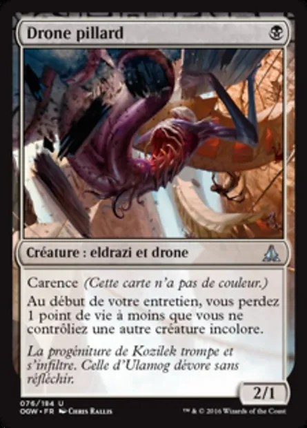 Drone pillard, carte Magic OGW 76 — extension Le serment des Sentinelles