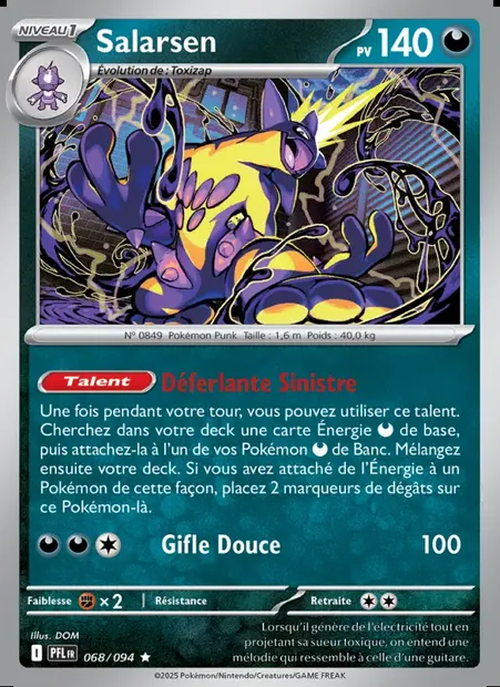Salarsen, carte Pokémon PFL 068 — extension Flammes Fantasmagoriques