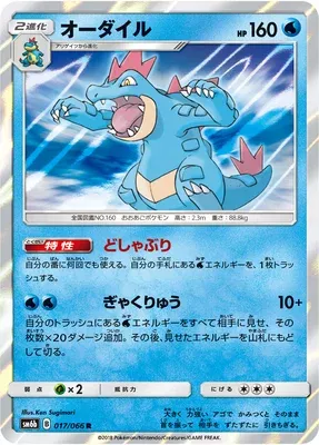 Feraligatr, Pokémon card SM6b 017 — Champion Road set