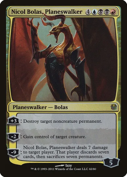 Nicol Bolas, Planeswalker, Magic card DDH 42 — Duel Decks: Ajani vs. Nicol Bolas set