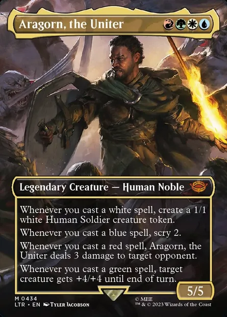 Aragorn, the Uniter, Magic card LTR 434 — The Lord of the Rings: Tales of Middle-earth set