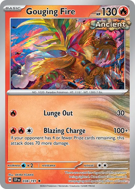 Gouging Fire, Pokémon card SSP 038 — Surging Sparks set