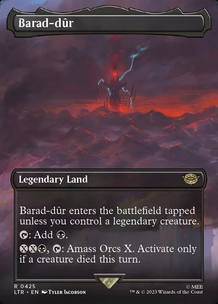 Barad-dûr, Magic card LTR 425 — The Lord of the Rings: Tales of Middle-earth set