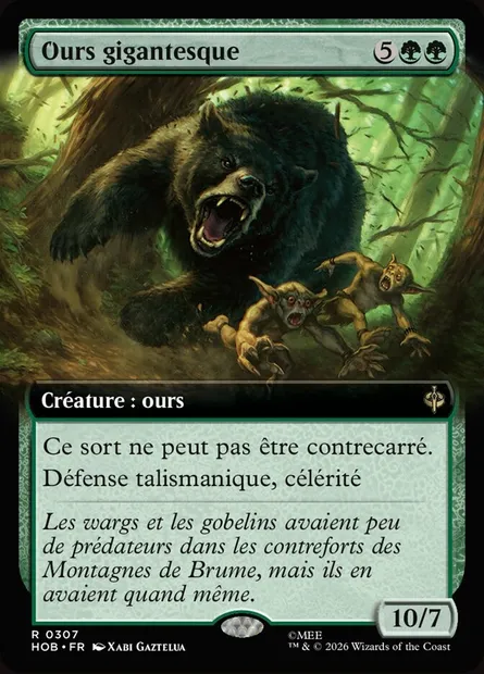 Ours gigantesque, carte Magic HOB 307 — extension The Hobbit