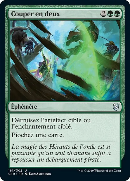 Couper en deux, carte Magic C19 181 — extension Commander 2019