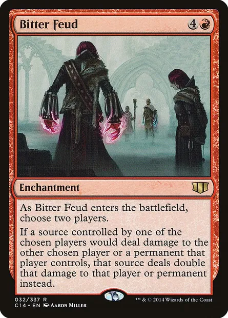 Bitter Feud, Magic card C14 32 — Commander 2014 set
