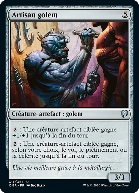 Artisan golem, carte Magic CMR 311 — extension Commander Legends