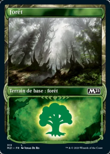 Forêt, carte Magic M21 313 — extension Core Set 2021