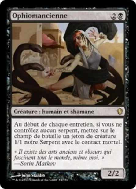 Ophiomancienne, carte Magic C13 84 — extension Commander 2013