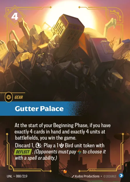 Gutter Palace, carte Riftbound UNL 088 — extension Unleashed
