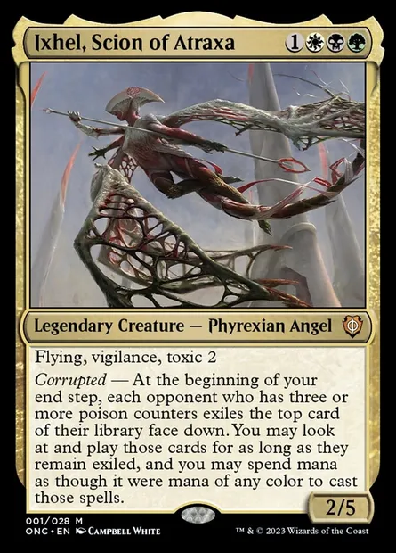 Ixhel, Scion of Atraxa, Magic card ONC 1 — Phyrexia: All Will Be One Commander set