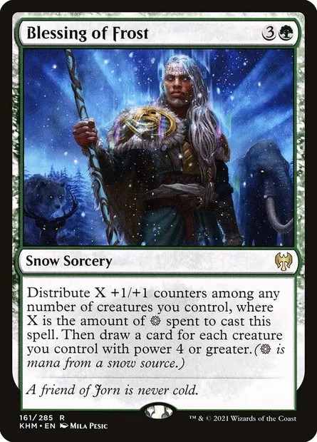 Blessing of Frost, Magic card KHM 161 — Kaldheim set